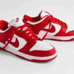 white and red dunks